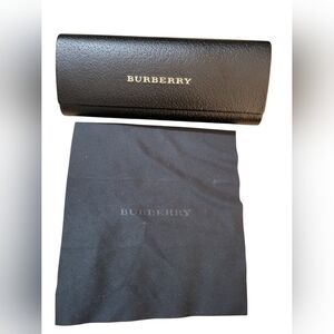 Burberry Black Case with Gold Logo and Lens Cloth